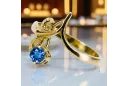 Ring Vintage style Sapphire 14K Yellow gold vrc095y